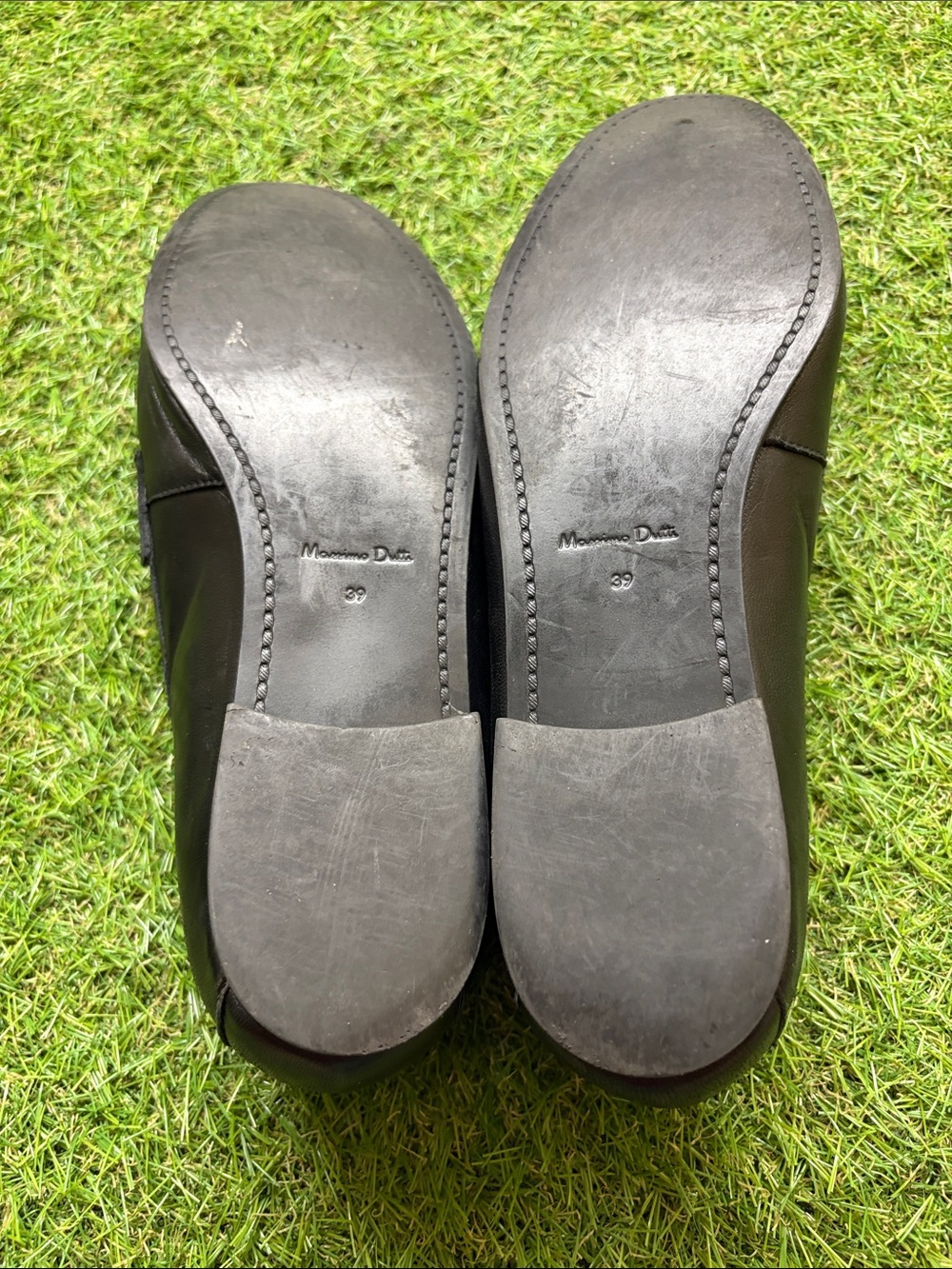 Massimo Dutti Black Leather Horsebit Almond Toe Slip-On Loafer Flats Women 39 - Picture 4 of 6